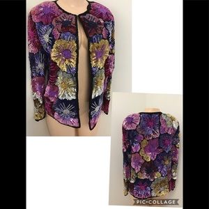 Vintage sequins blazer M